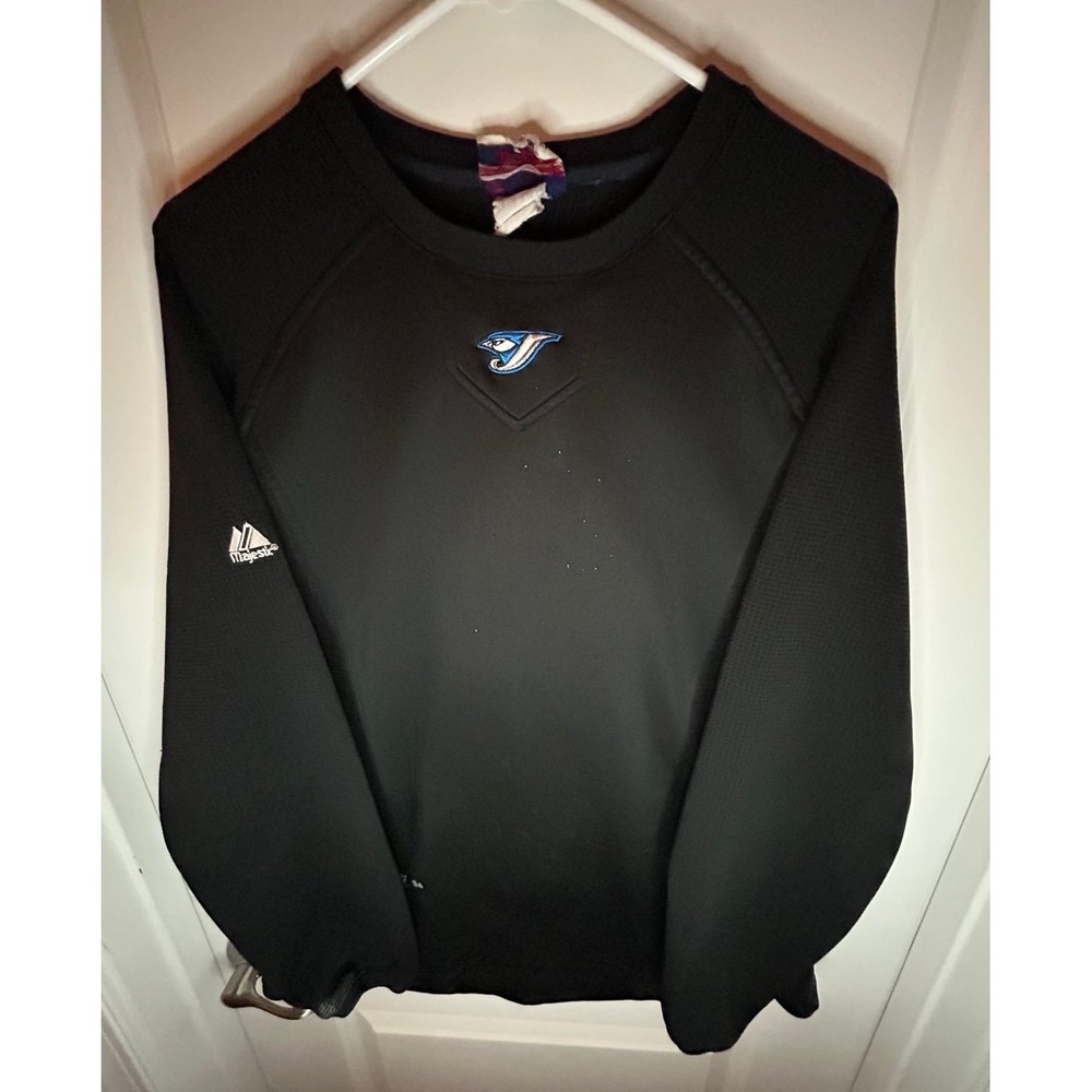 Vintage Y2k MLB Toronto Blue Jays Embroidered Majestic Crewneck Sweatshirt